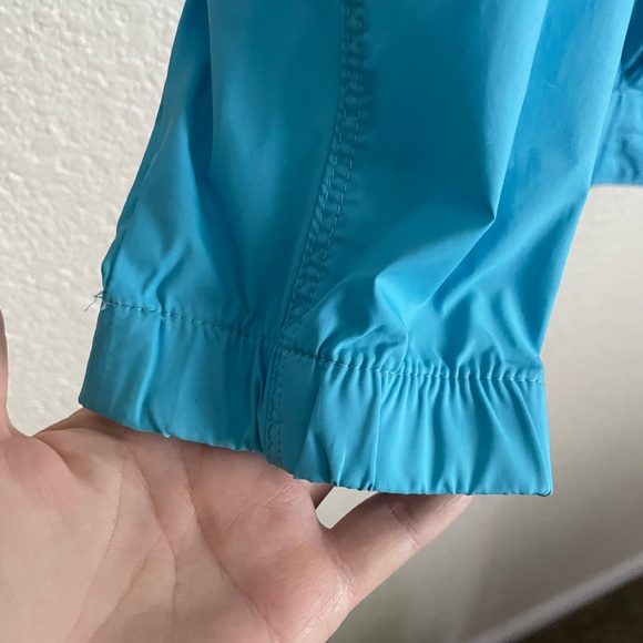 Columbia Women’s Lightweight Windbreaker Hooded Jacket S Teal Blue - Picture 4 of 13